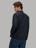 Overshirt man xacus solid colour textured dark blue_6