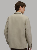 Overshirt man xacus solid colour canvas army green_6