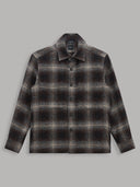 Overshirt man xacus check woven brown_1