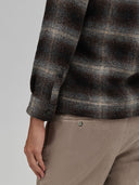 Overshirt man xacus check woven brown_5