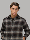 Overshirt man xacus check woven brown_6