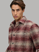 Overshirt man xacus check woven fire red_7
