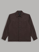 Overshirt man xacus solid colour textured brown_1