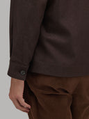 Overshirt man xacus solid colour textured brown_5
