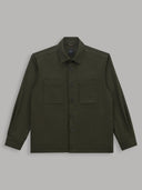 Overshirt man xacus solid colour textured army green_1