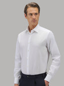Shirt man xacus solid colour twill white_3