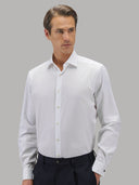 Shirt man xacus solid colour twill white_3