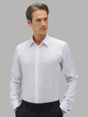 Shirt man xacus solid colour poplin white_3