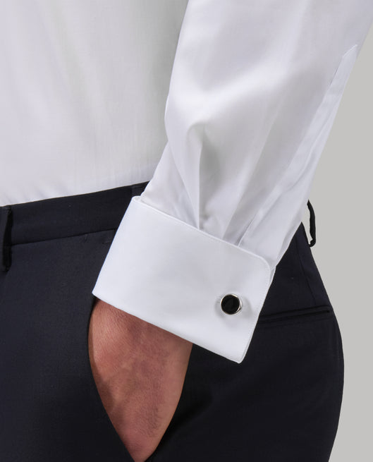 Shirt man xacus solid colour poplin white_5