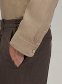 Shirt man xacus solid colour linen sand_5