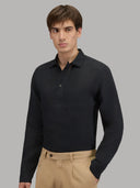Shirt man xacus solid colour linen black_6