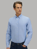 Shirt man xacus solid colour oxford blue_3