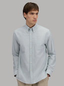 Shirt man xacus stripe oxford forest green_6