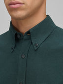 Shirt man xacus solid colour oxford forest green_2