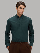 Shirt man xacus solid colour oxford forest green_3