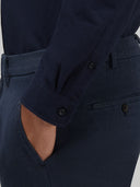 Shirt man xacus solid colour oxford navy blue_5