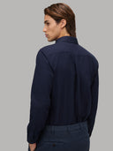 Shirt man xacus solid colour oxford navy blue_7