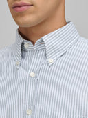Shirt man xacus stripe oxford green_2