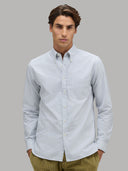 Shirt man xacus stripe oxford green_3