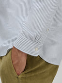 Shirt man xacus stripe oxford green_5