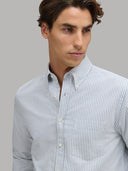 Shirt man xacus stripe oxford green_7