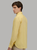 Shirt man xacus solid colour linen lemon yellow_6