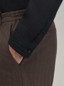 Shirt man xacus solid colour linen black_5