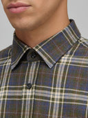 Shirt man xacus check twill dark green_2