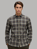 Shirt man xacus check twill dark green_3