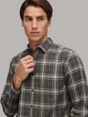 Shirt man xacus check twill dark green_6