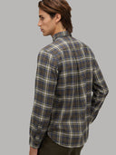 Shirt man xacus check twill dark green_7