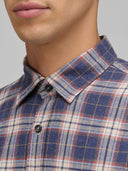 Shirt man xacus check twill dark blue_2