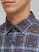 Shirt man xacus check twill deep sky blue_2