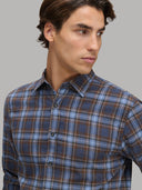 Shirt man xacus check twill deep sky blue_7