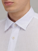 Shirt man xacus solid colour linen off-white_2