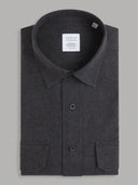 Shirt man xacus solid colour twill dark grey_1