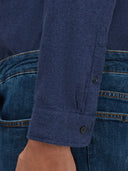 Shirt man xacus solid colour twill navy blue_5