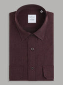 Shirt man xacus solid colour twill dark red_1
