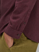 Shirt man xacus solid colour twill dark red_5