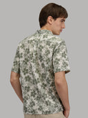 Shirt man xacus pattern textured forest green_6