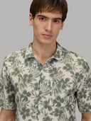 Shirt man xacus pattern textured forest green_7