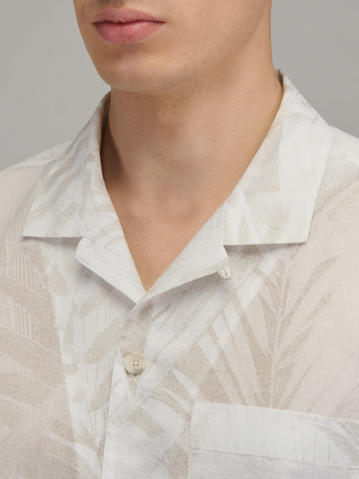Shirt Collar Spread Pattern Muslin Off-white – Xacus
