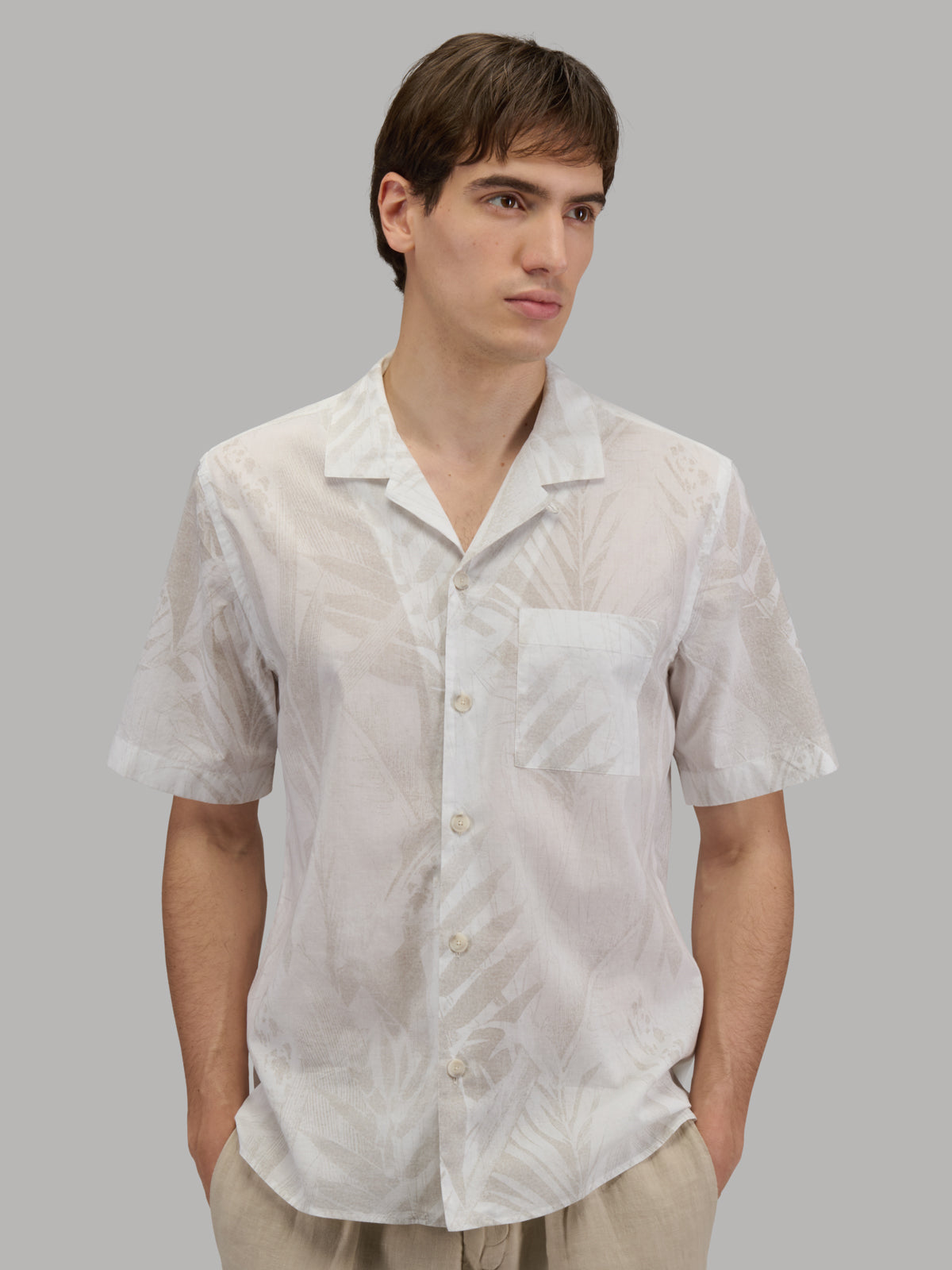 Mat‼️MURRAL Dipsacus shirt (White) Shirt Collar Spread Pattern Muslin Off-white – Xacus