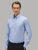 Shirt man xacus solid colour oxford deep sky blue_3