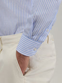 Shirt man xacus solid colour linen light blue_5