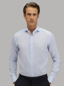 Shirt man xacus pattern textured light blue_3