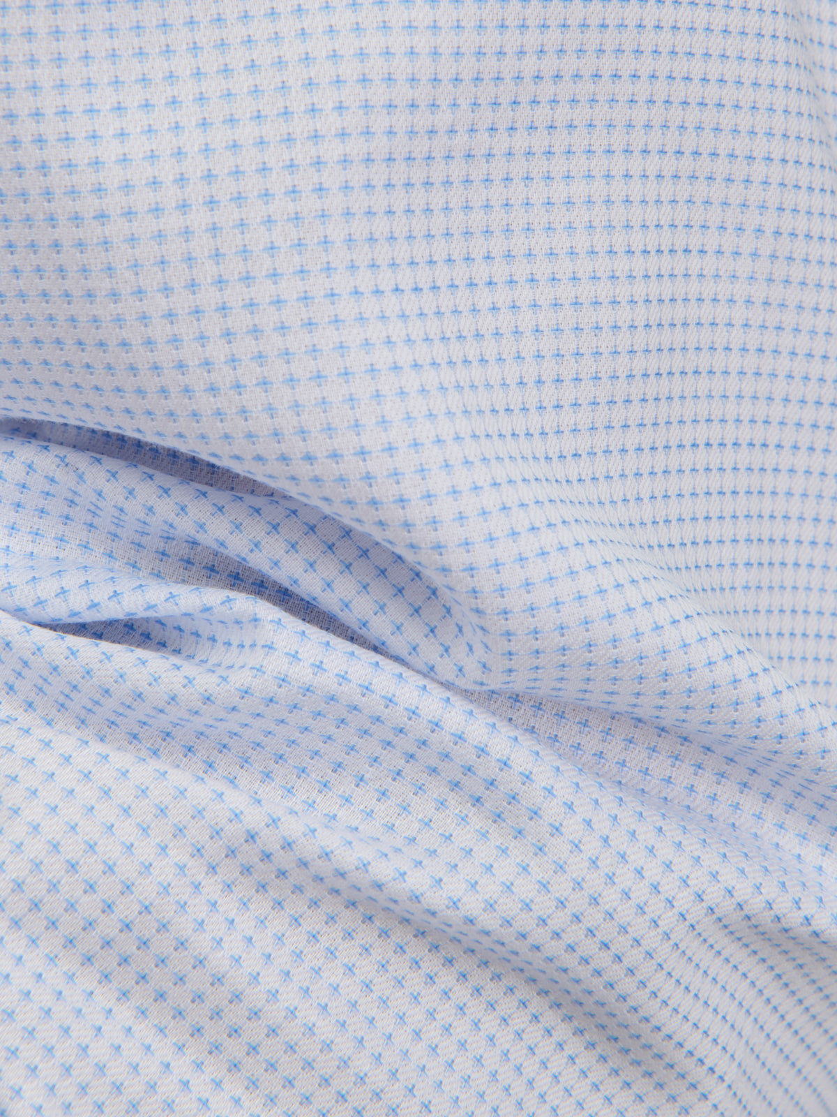 Camisa Cuello Francés Estampado Texturizado Celeste