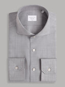 Shirt man xacus solid colour canvas grey melange_1