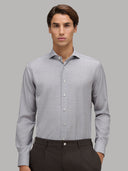Shirt man xacus solid colour canvas grey melange_3