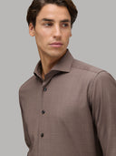 Shirt man xacus solid colour canvas brown_6